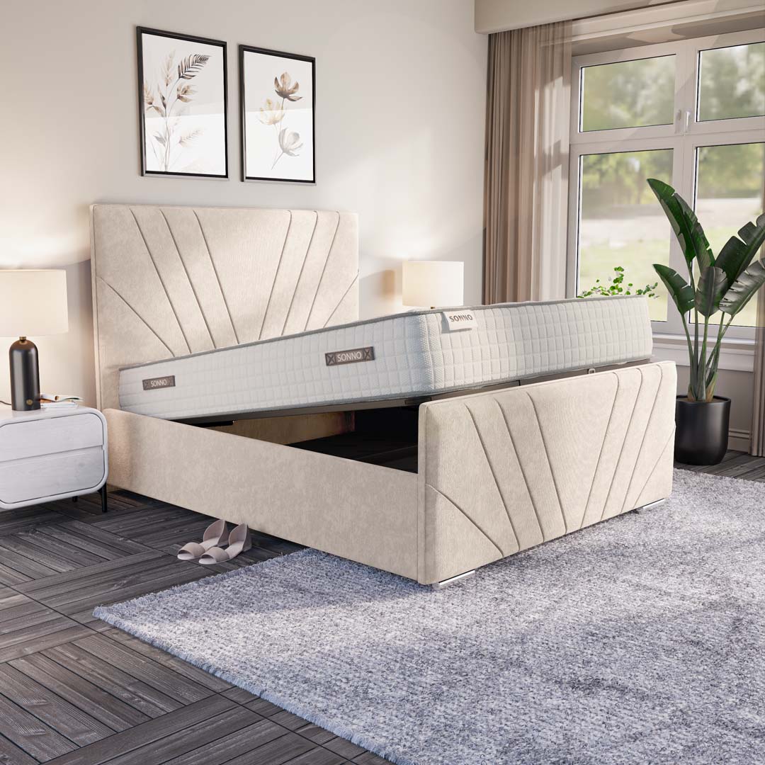 Fiji Sunrise Upholstered Ottoman Bed