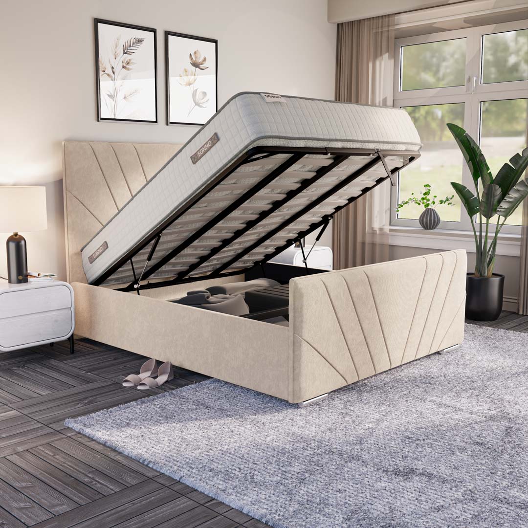 Fiji Sunrise Upholstered Ottoman Bed
