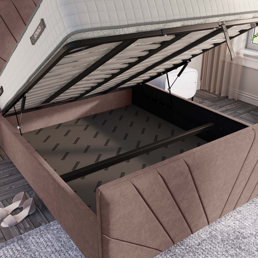 Fiji Sunrise Upholstered Ottoman Bed