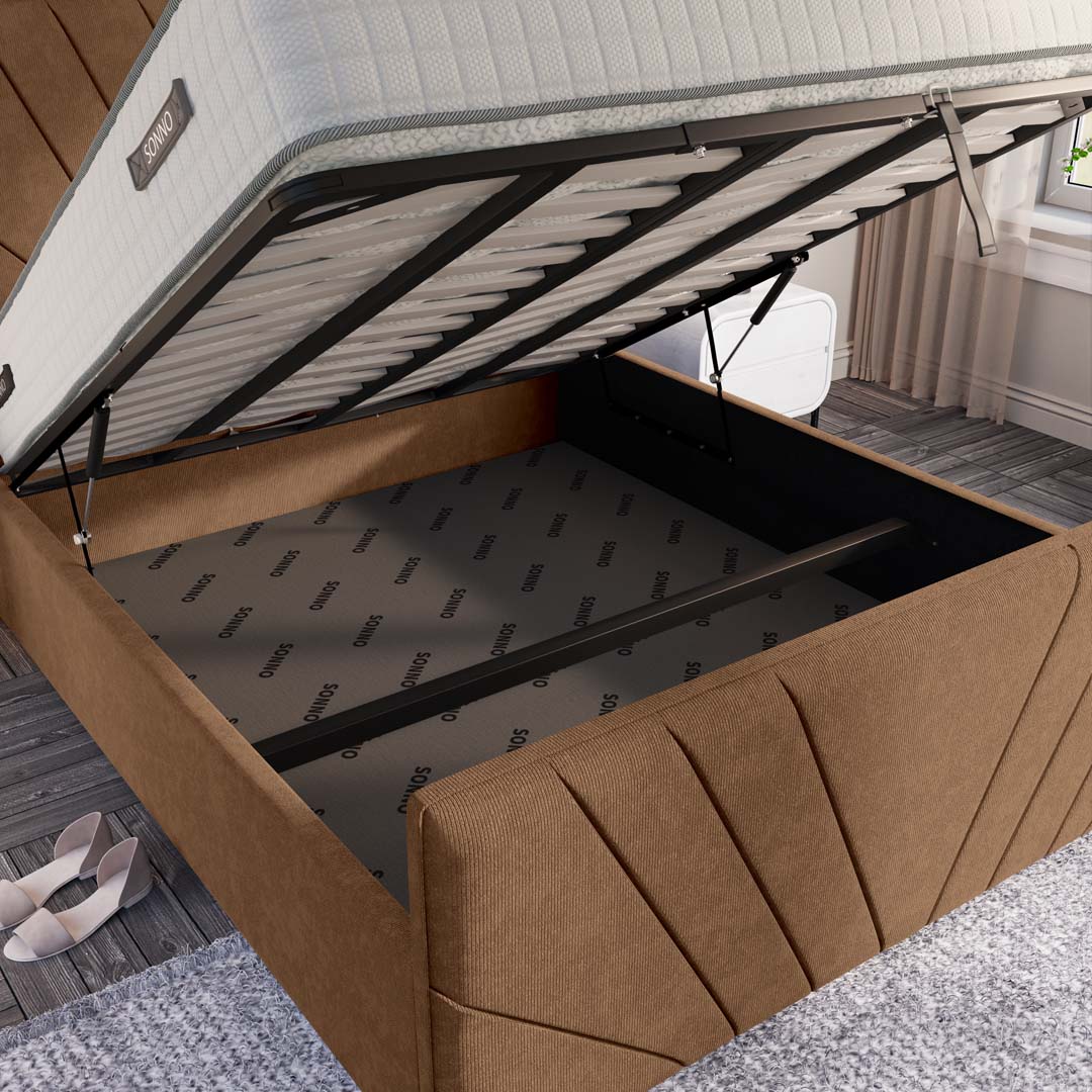 Fiji Sunrise Upholstered Ottoman Bed