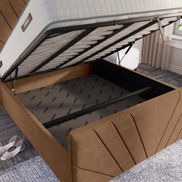 Fiji Sunrise Upholstered Ottoman Bed