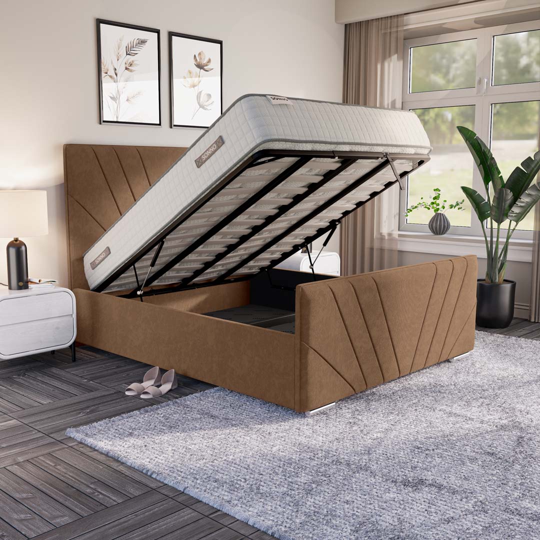 Fiji Sunrise Upholstered Ottoman Bed