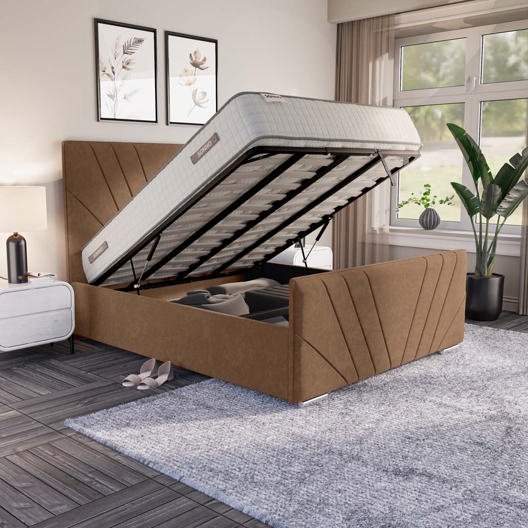 Fiji Sunrise Upholstered Ottoman Bed