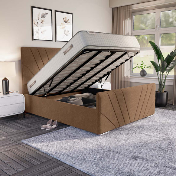 Fiji Sunrise Upholstered Ottoman Bed