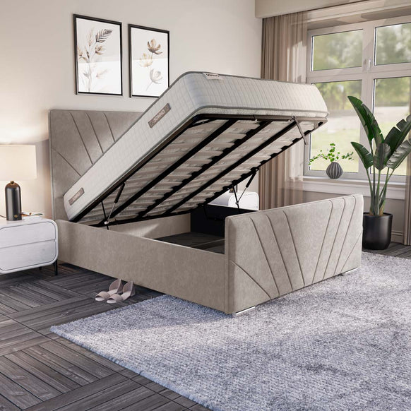 Fiji Sunrise Upholstered Ottoman Bed