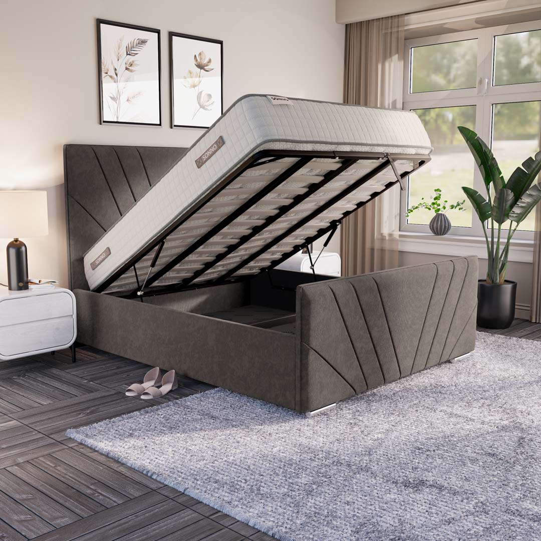 Fiji Sunrise Upholstered Ottoman Bed