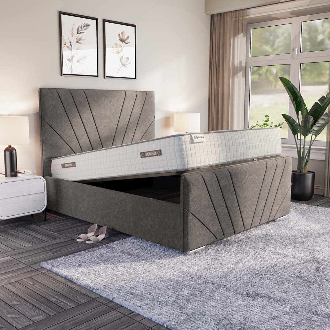Fiji Sunrise Upholstered Ottoman Bed