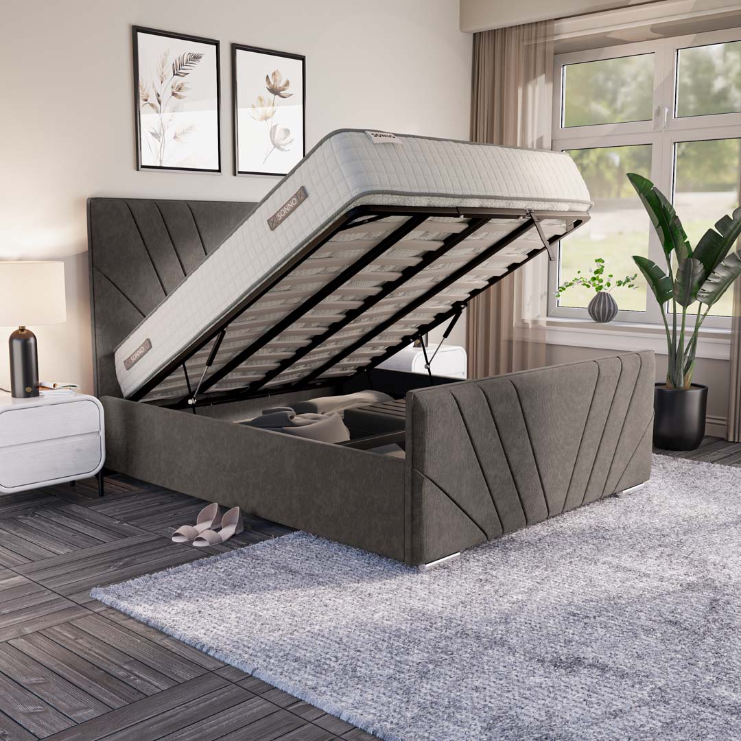 Fiji Sunrise Upholstered Ottoman Bed