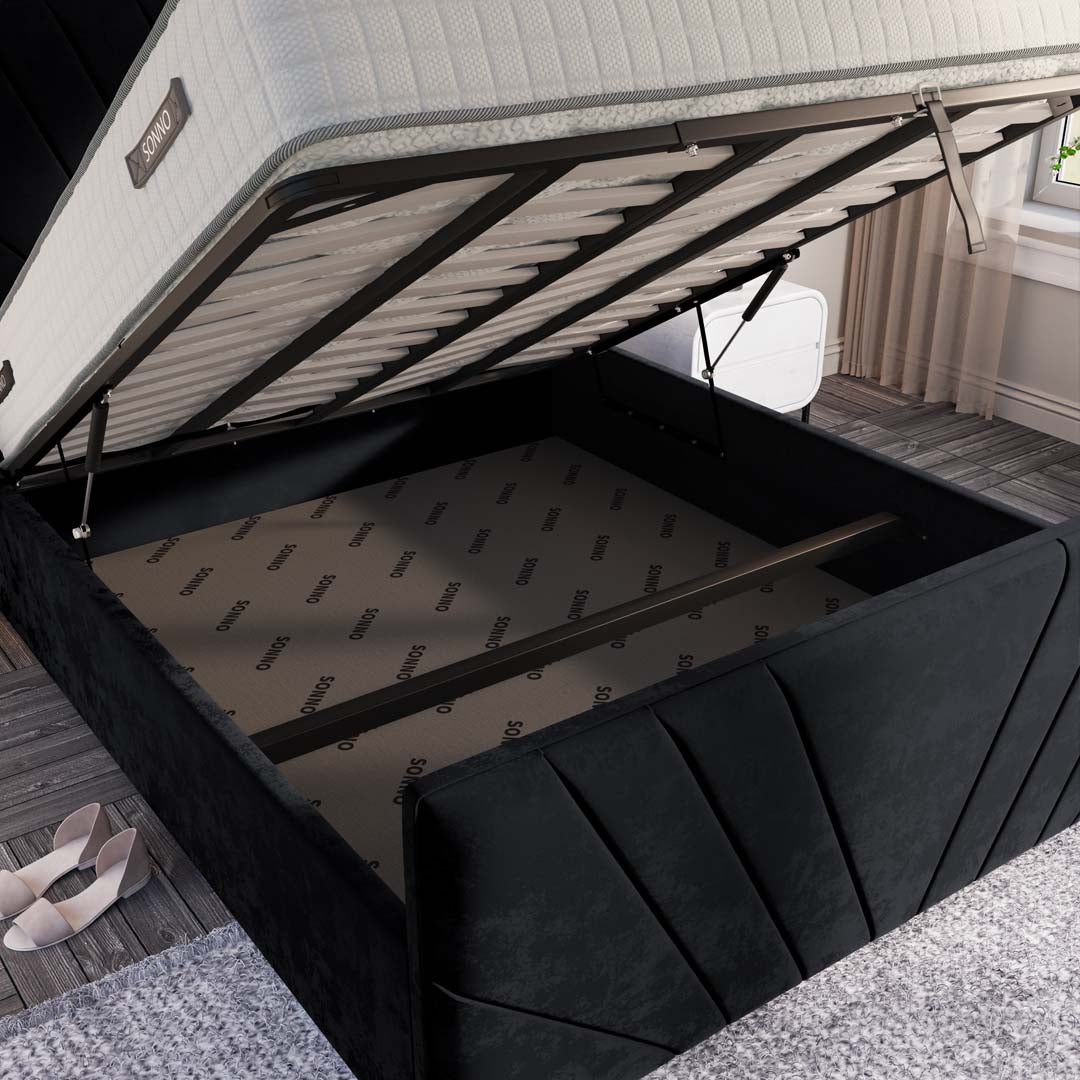 Fiji Sunrise Upholstered Ottoman Bed