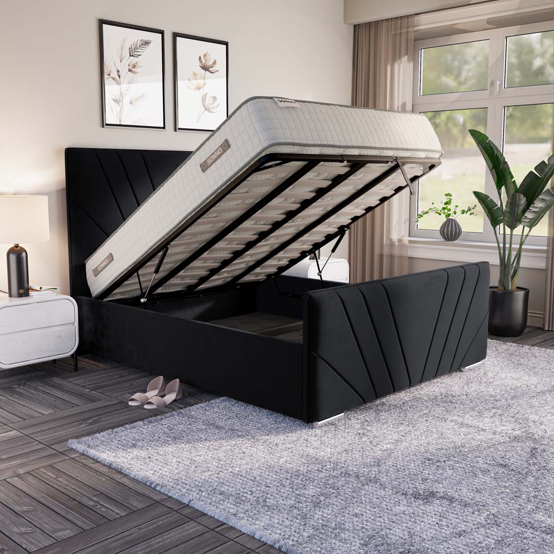 Fiji Sunrise Upholstered Ottoman Bed
