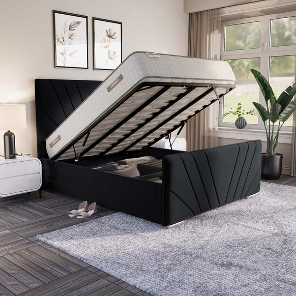Fiji Sunrise Upholstered Ottoman Bed