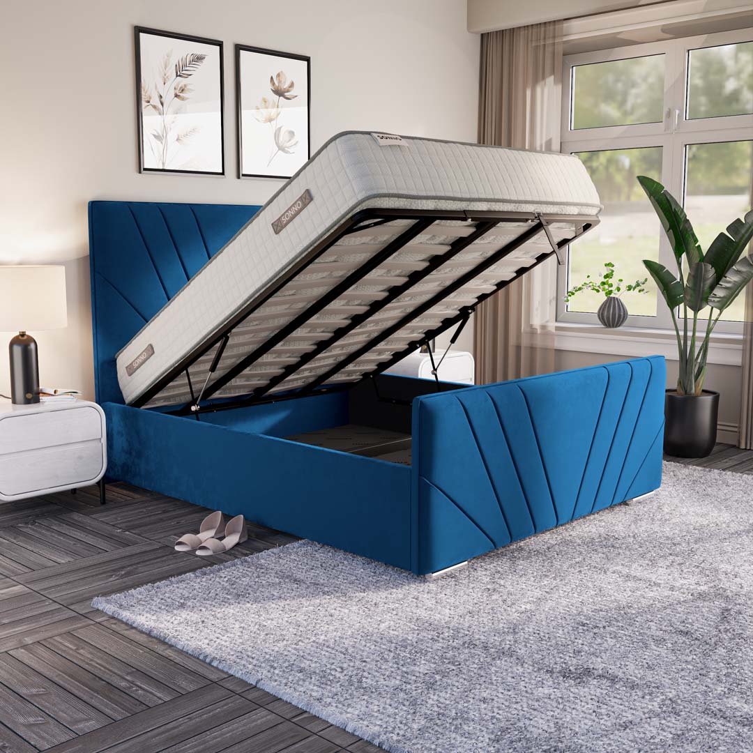 Fiji Sunrise Upholstered Ottoman Bed