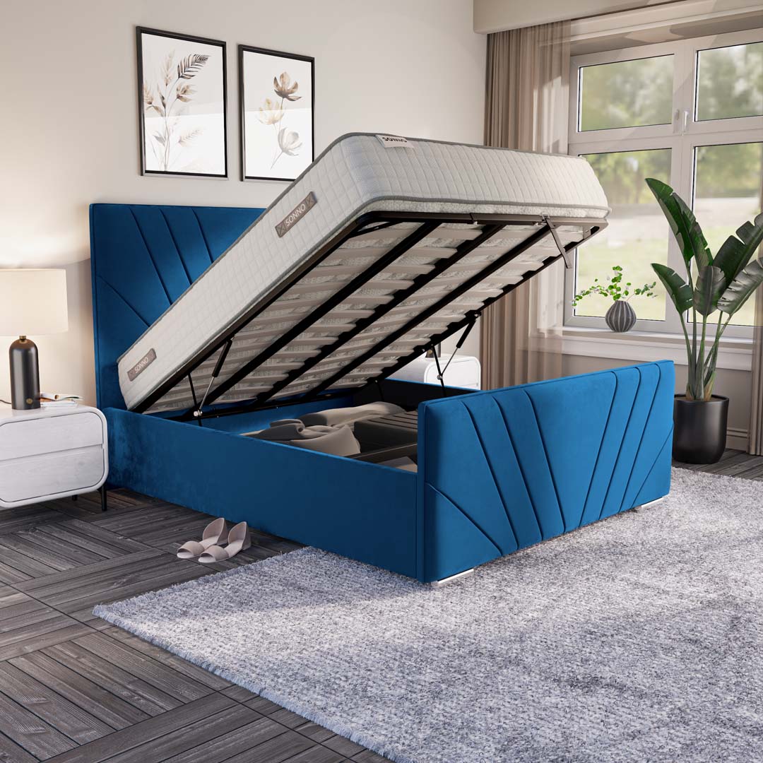 Fiji Sunrise Upholstered Ottoman Bed