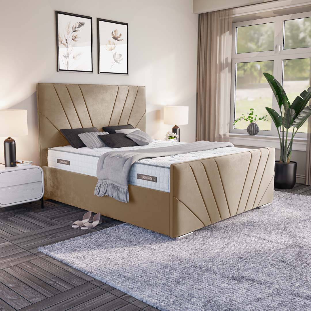 Fiji Sunrise Upholstered Ottoman Bed