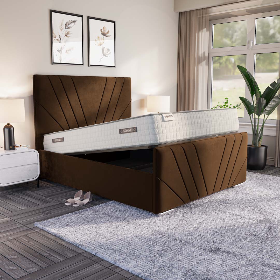 Fiji Sunrise Upholstered Ottoman Bed