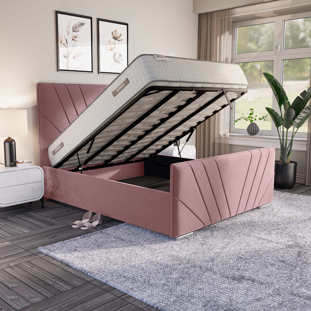 Fiji Sunrise Upholstered Ottoman Bed