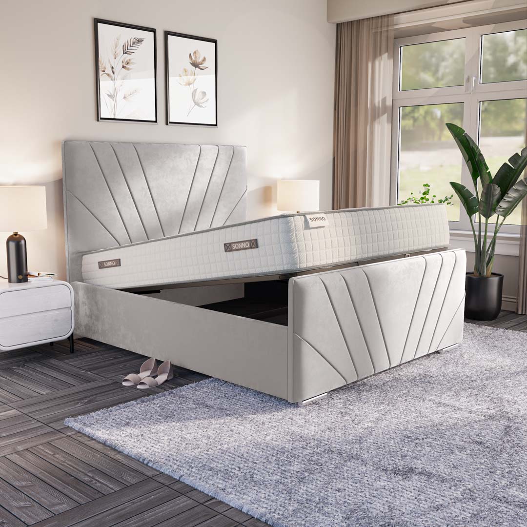 Fiji Sunrise Upholstered Ottoman Bed