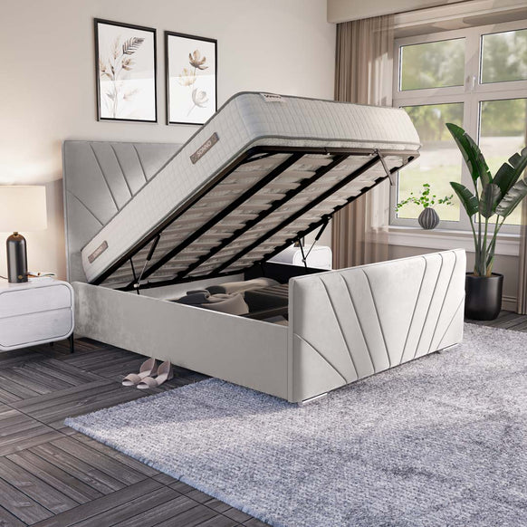Fiji Sunrise Upholstered Ottoman Bed