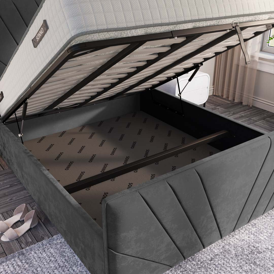 Fiji Sunrise Upholstered Ottoman Bed