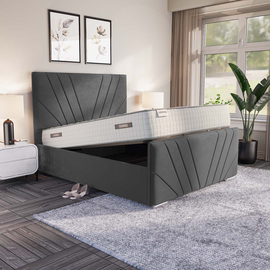 Fiji Sunrise Upholstered Ottoman Bed