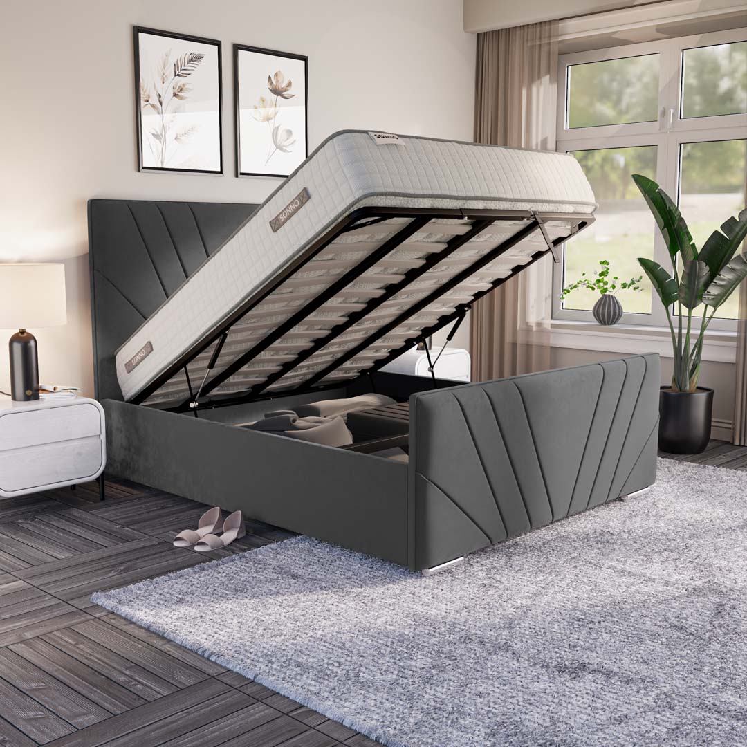 Fiji Sunrise Upholstered Ottoman Bed