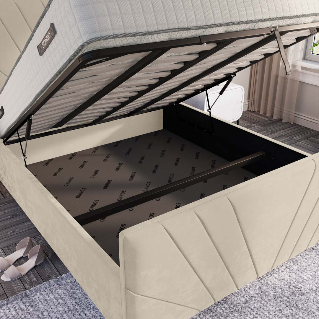 Fiji Sunrise Upholstered Ottoman Bed