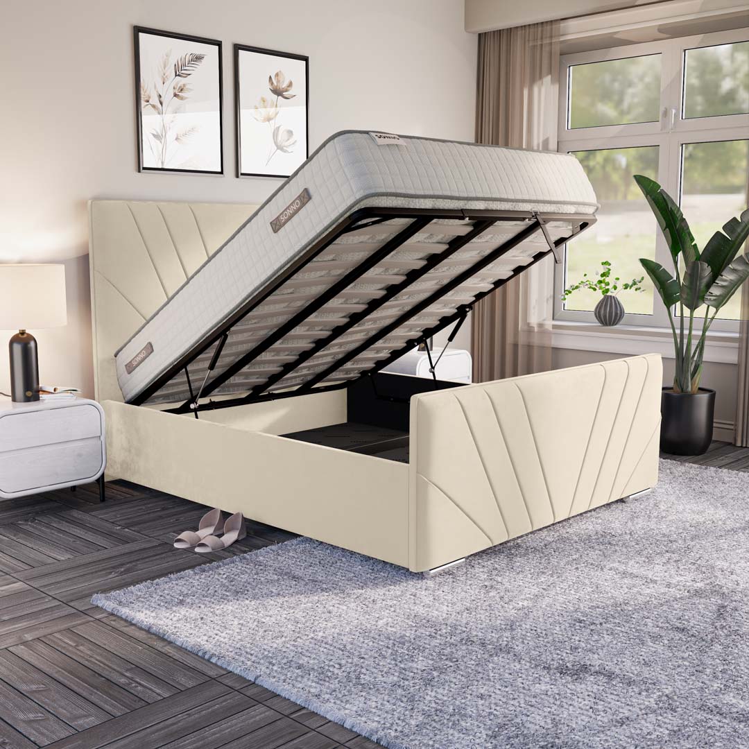 Fiji Sunrise Upholstered Ottoman Bed