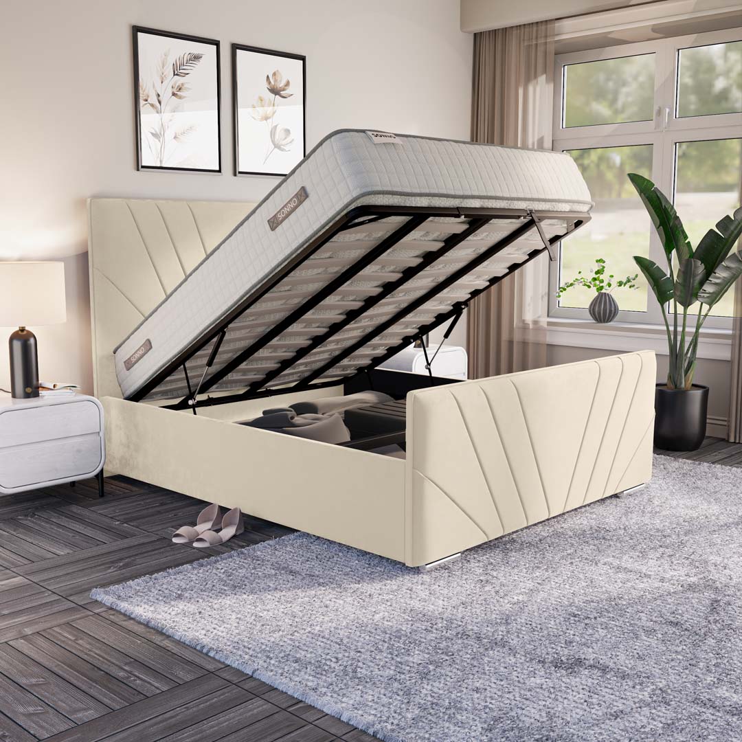 Fiji Sunrise Upholstered Ottoman Bed
