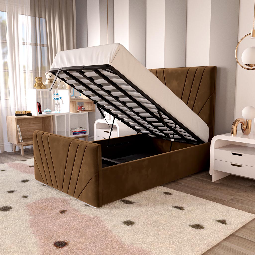 Fiji Kids Sunrise Upholstered Ottoman Bed