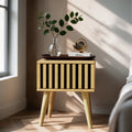 Flute Bedside Table - Natural