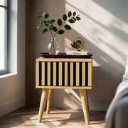 Flute Bedside Table - Natural