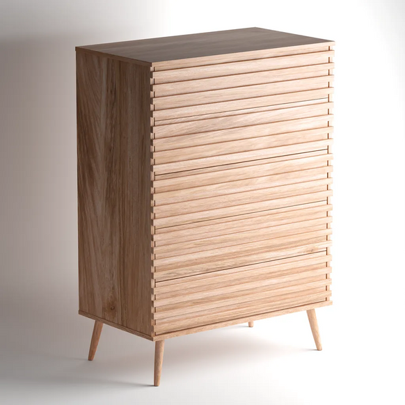 Isla 5 Drawers Chest - Natural