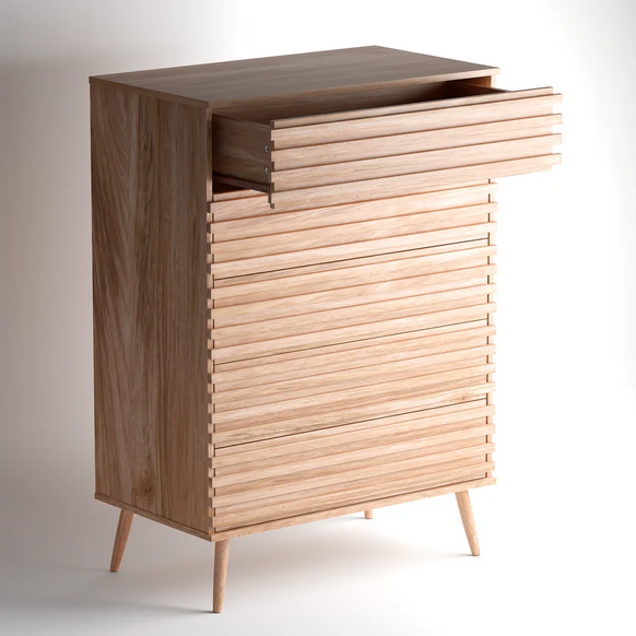 Isla 5 Drawers Chest - Natural