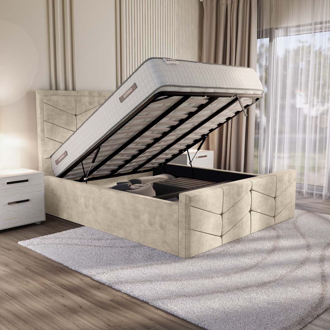 Lancaster Upholstered Ottoman Bed