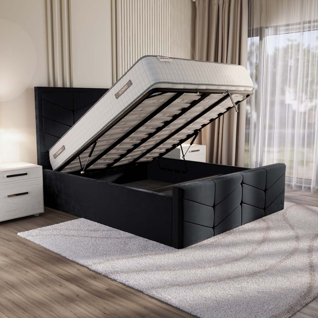 Lancaster Upholstered Ottoman Bed