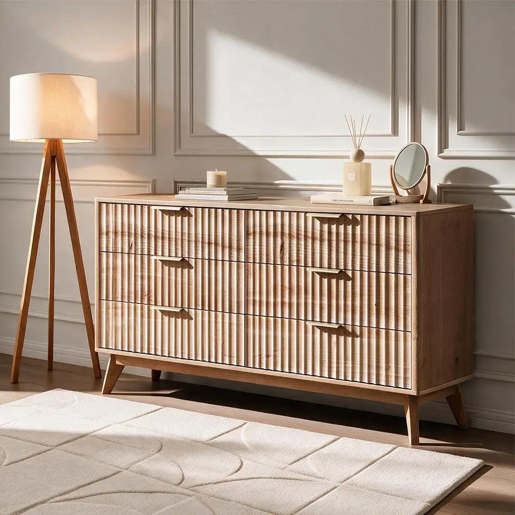 Liberty 3+3 Drawers Chest - Natural