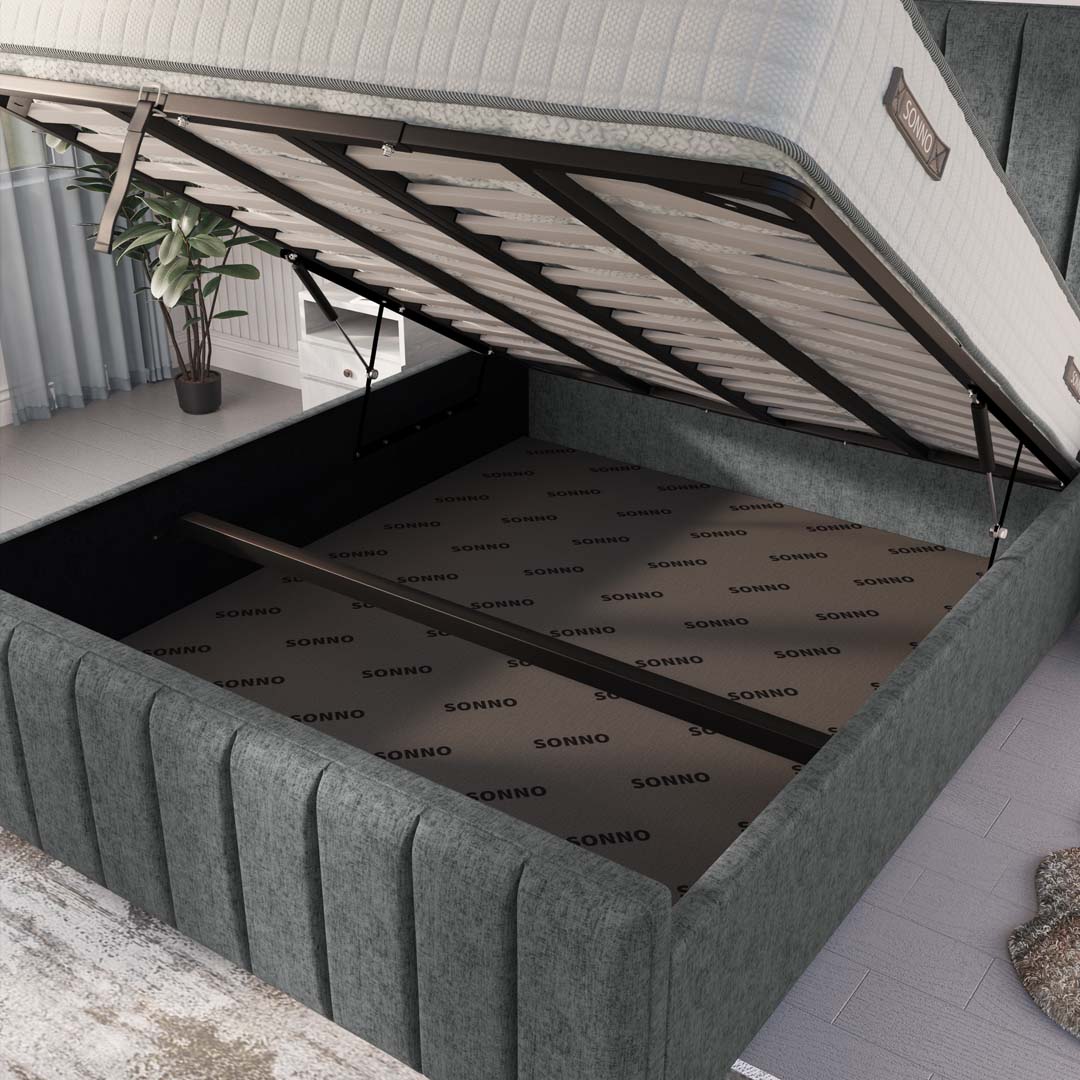 Lisbon Upholstered Ottoman Bed