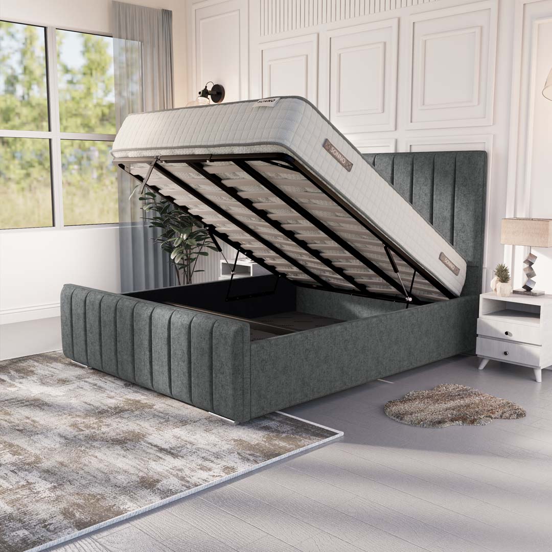 Lisbon Upholstered Ottoman Bed