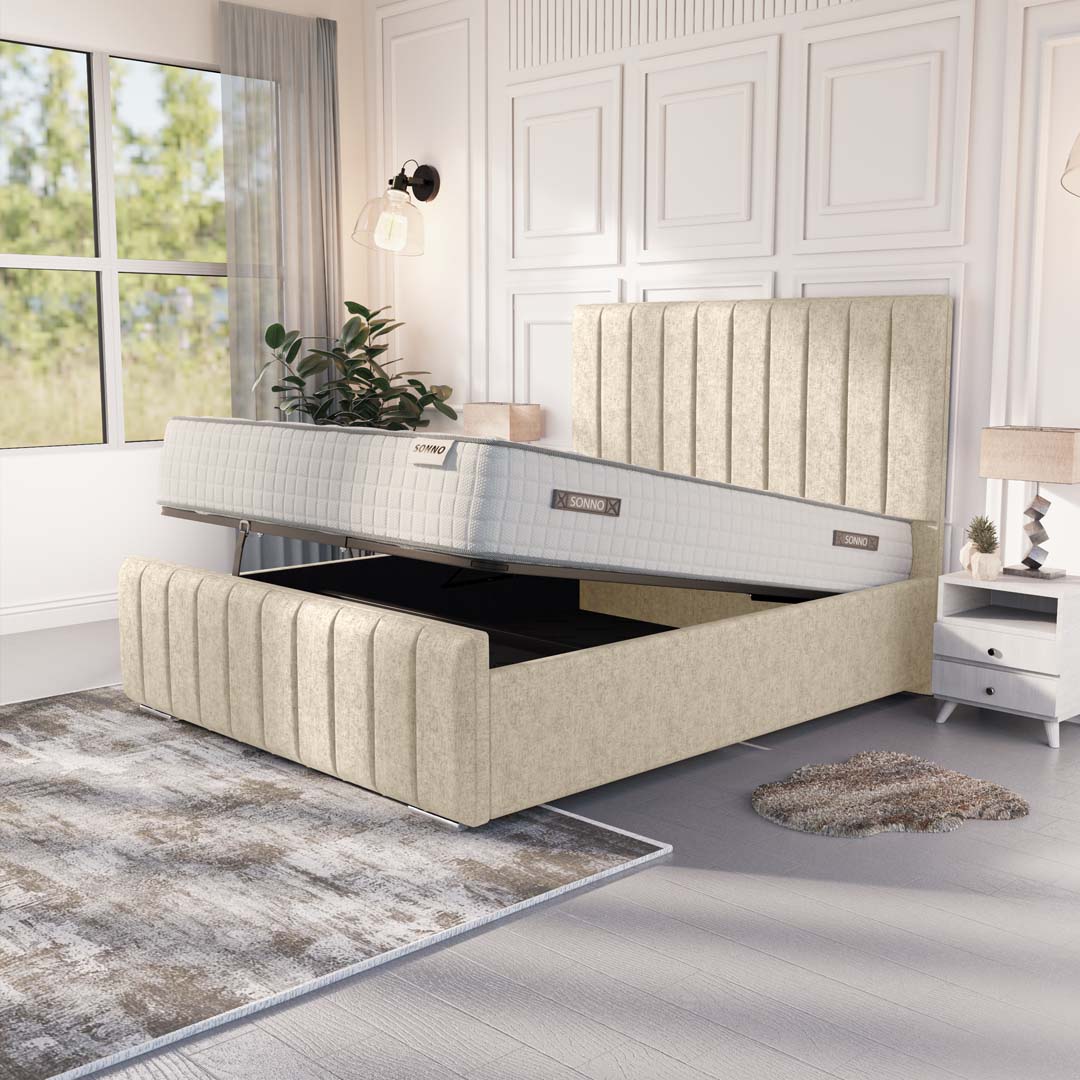 Lisbon Upholstered Ottoman Bed
