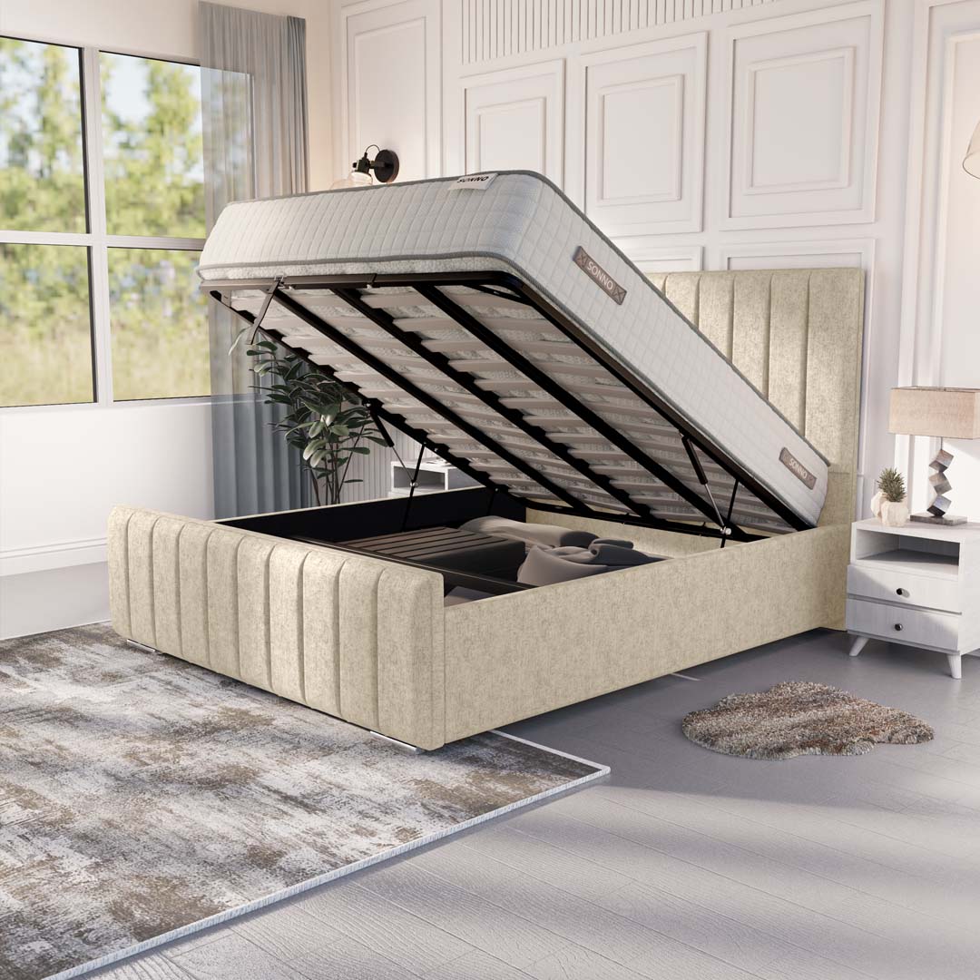 Lisbon Upholstered Ottoman Bed