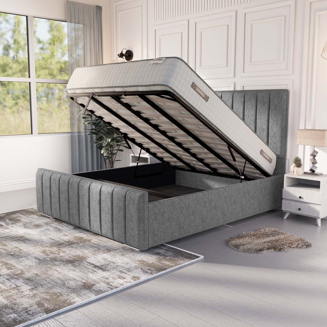 Lisbon Upholstered Ottoman Bed