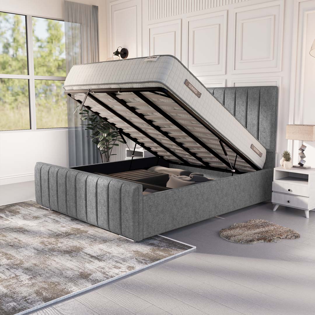 Lisbon Upholstered Ottoman Bed