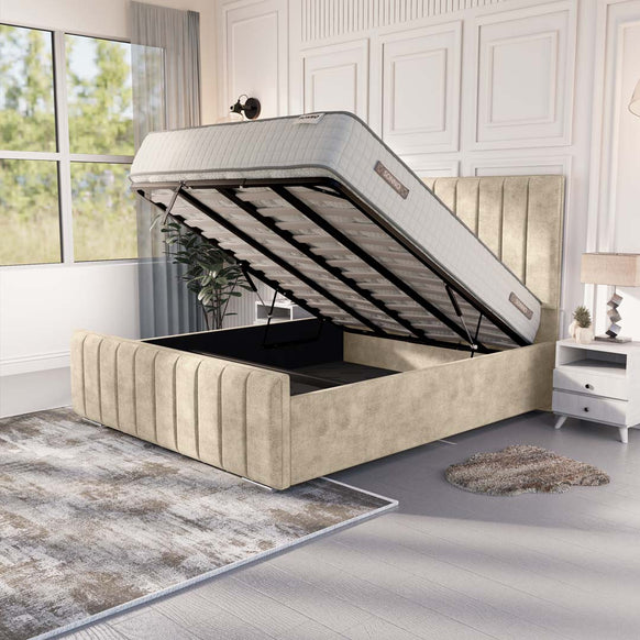 Lisbon Upholstered Ottoman Bed