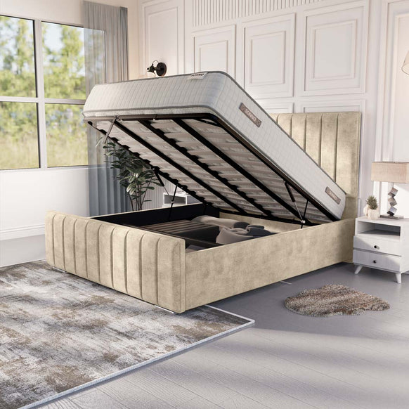 Lisbon Upholstered Ottoman Bed