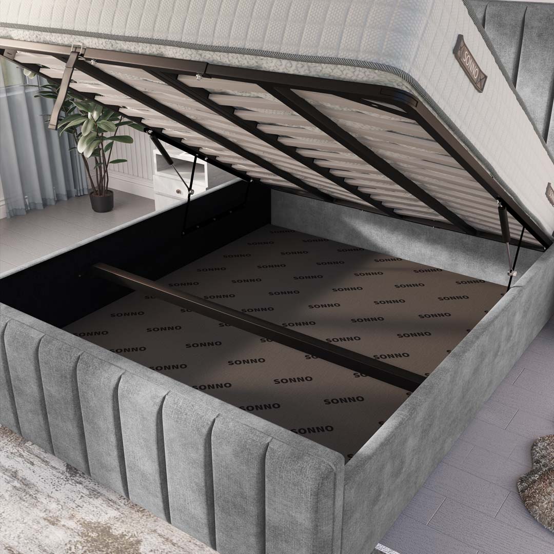 Lisbon Upholstered Ottoman Bed