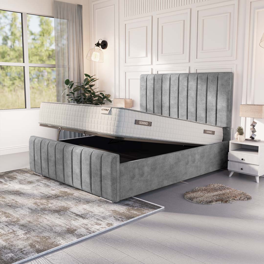 Lisbon Upholstered Ottoman Bed