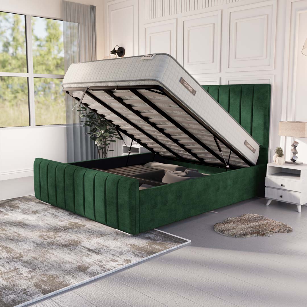 Lisbon Upholstered Ottoman Bed