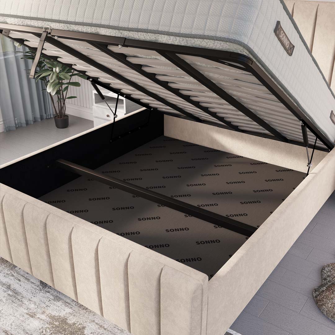 Lisbon Upholstered Ottoman Bed
