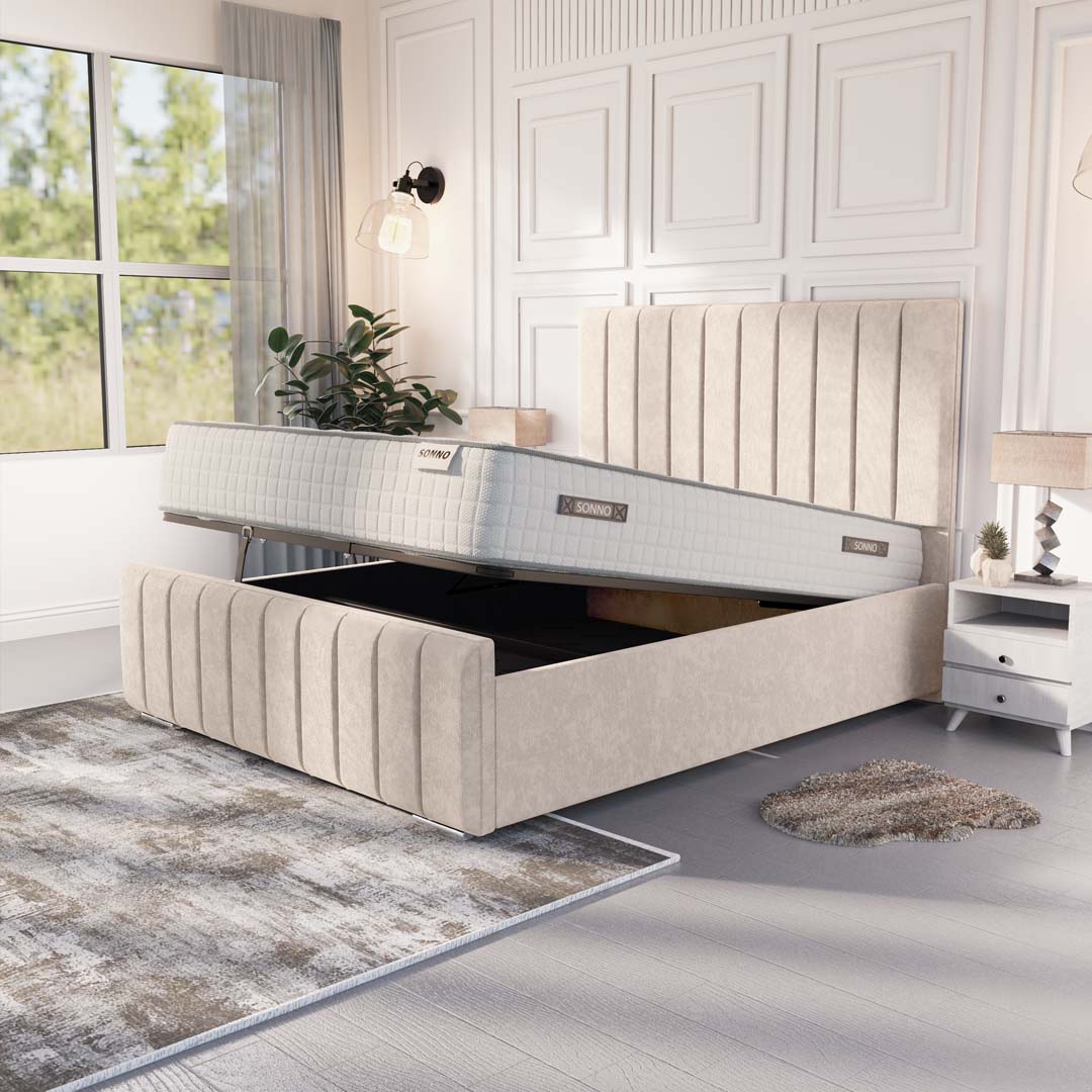 Lisbon Upholstered Ottoman Bed