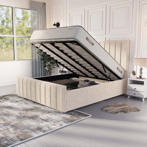 Lisbon Upholstered Ottoman Bed